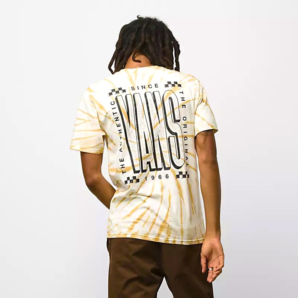 Yellow & white tie dye Vans shirt